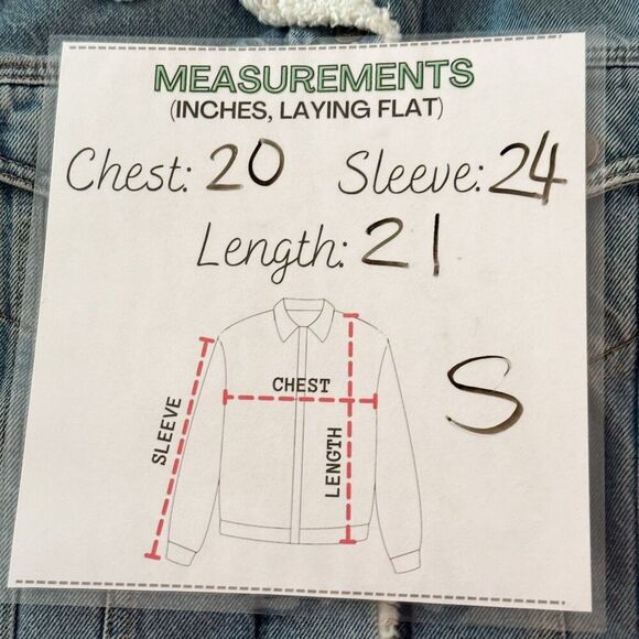 Levi's NWT SzS Slim Fit Divided Blue Original Sherpa Trucker Denim Jean Jacket - Picture 4 of 15